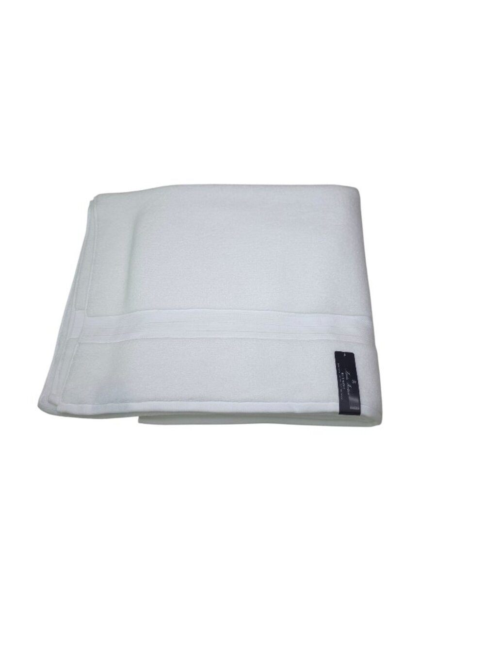 Brooks Brothers White Bath Sheet Towel Oversized Zero Twist Solucell 36"x68"
